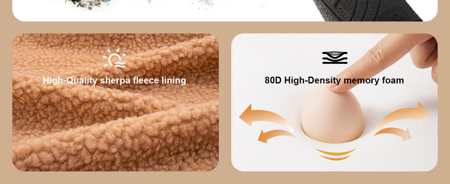 Чоловічі тапочки LongBay з ефектом вовни, теплі, з піною Memory Foam та м'яким Sherpa-підкладкою, для дому та вулиці, 45 EU, чорні