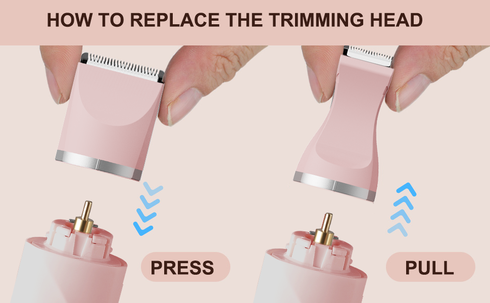 Електричний жіночий триммер для інтимної зони, рожевий. Бездротовий, водонепроникний для сухого та вологого гоління