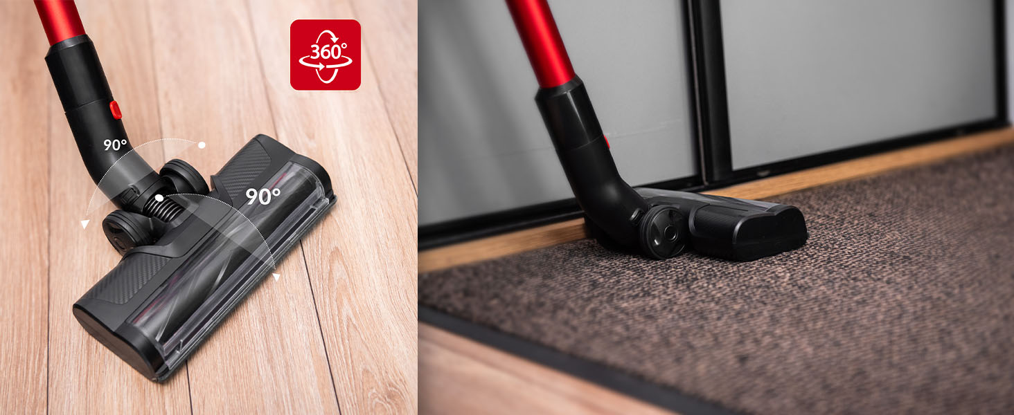 Бездротовий акумуляторний пилосос Lehmann 3-в-1 з HEPA-фільтром та LED-щіткою, 45 хв роботи, 1.8л контейнер, для тварин, килимів, авто