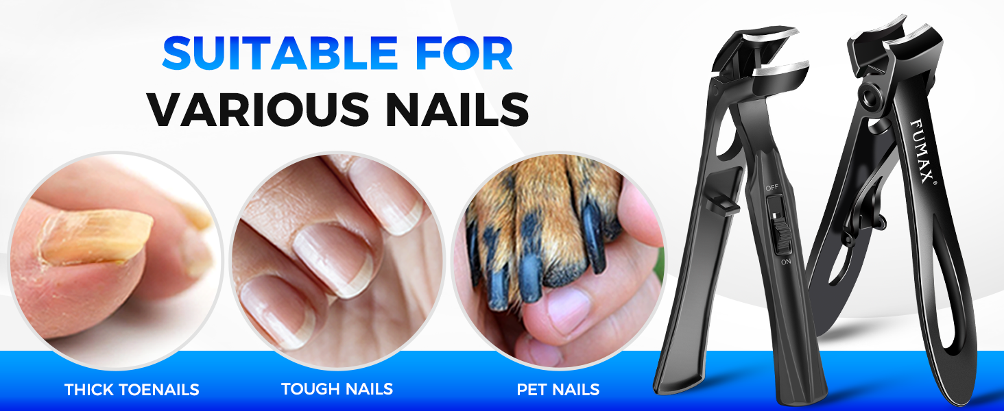 Кусачки для нігтів для літніх людей з широкою щелепою та довгою ручкою, кусачки для кутикули з кутовою головкою, набір для педикюру з контейнером для збору обрізків, чорні, подарунок для жінок та чоловіків