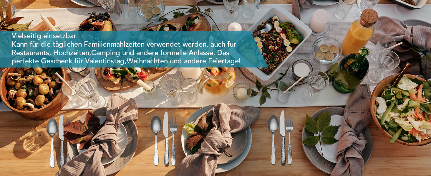 Набір столових приборів EIUBUIE 30 предметів з нержавіючої сталі, молоткова текстура, для 6 осіб. Столові прибори з ножами, вилками та ложками, поліровані, для дому та вечірок, можна мити в посудомийній машині, сріблястий колір.