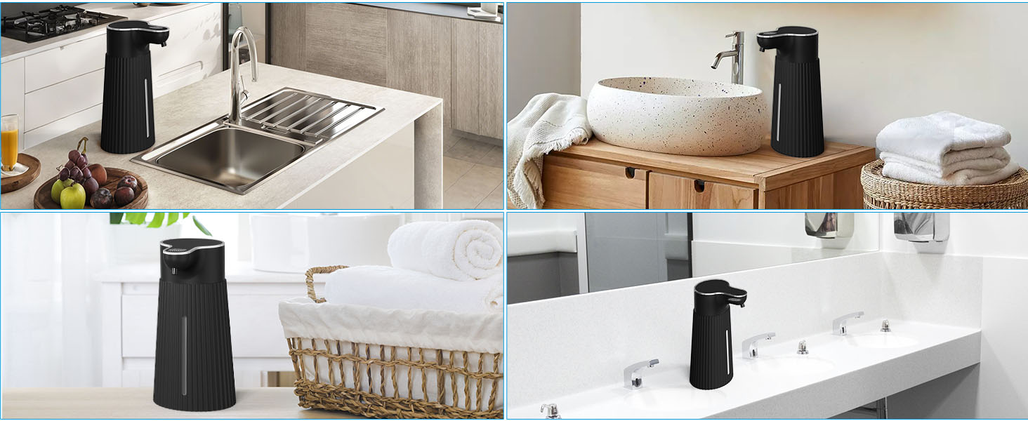 Електричний дозатор мила 400 мл з сенсором, автоматичний диспенсер піни для мила, настінний, білий, USB, IPX6 вологостійкий