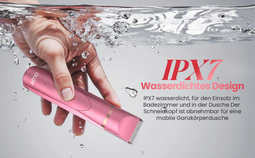 Електричний жіночий епілятор для тіла та обличчя, для інтимної зони, мокрий/сухий, з USB-зарядкою, рожевий