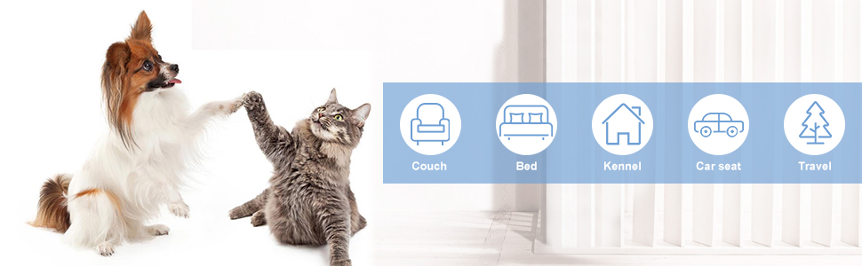 Плед для собак та котів, 70 x 100 см, 2 шт. (Сірий) - М'який, теплий, пральний