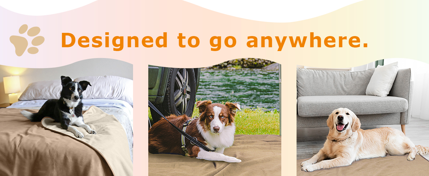 Водонепроникний килимок для собак Kritter Planet, м'який, стійкий до сечі, для дивана, ліжка, авто, меблів, XXL (229 x 203 см), сірий