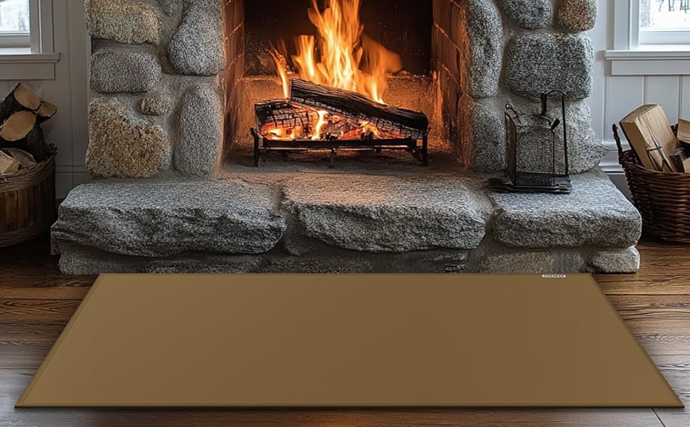 Килимок під гриль, захист від вогню, 105x60 см, для газового гриля, силікон-склотканина, коричневий