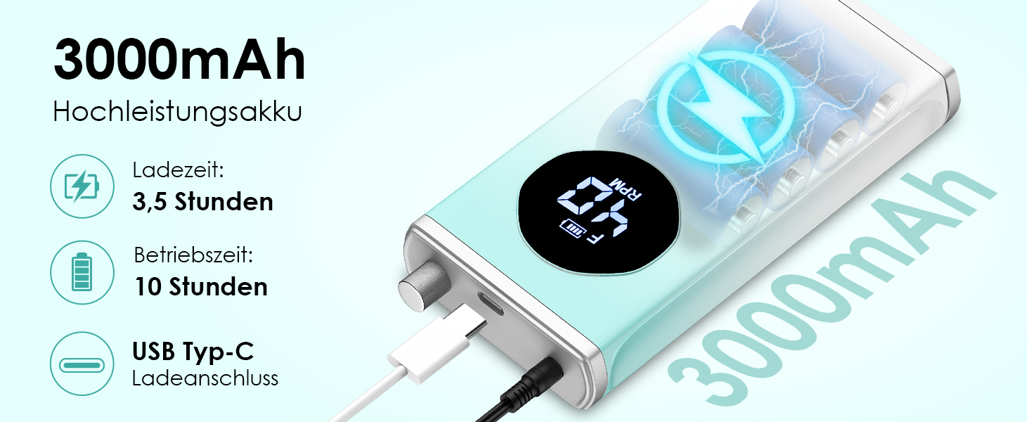 Електричний фрезер для манікюру та педикюру Profi Set 16 в 1 з LCD дисплеєм, 40000 об/хв, F/R, для гелевих нігтів, портативний, фіолетовий, блакитний, білий