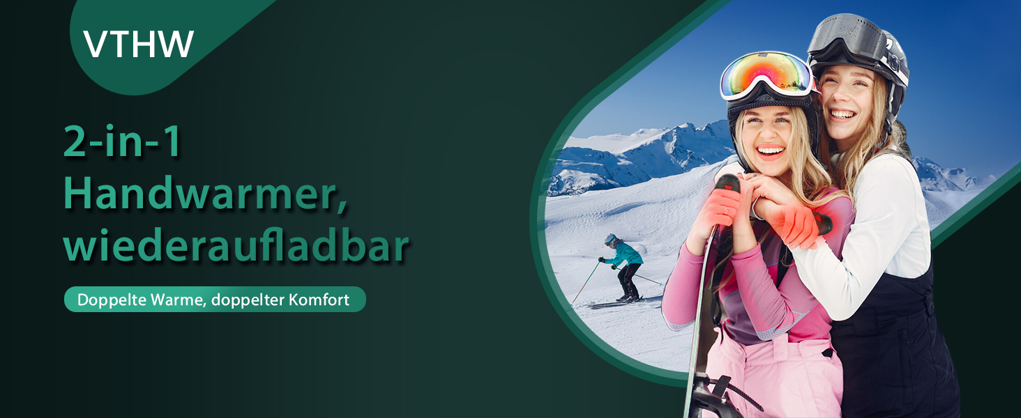 Електричні грілки для рук, набір 2 шт. USB, 20 годин тепла, 3 температурні режими, для спорту та Raynaud's, зелені