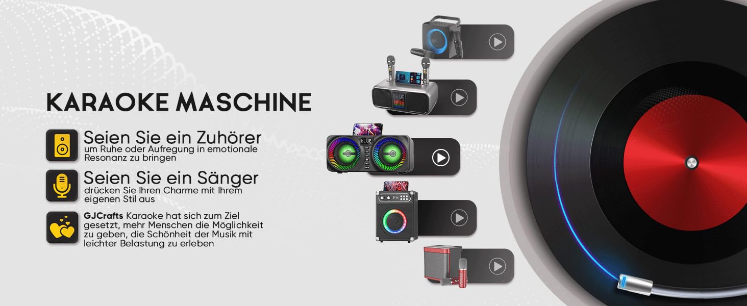 Караоке система All-in-One з Bluetooth, 2 мікрофонами та акустикою 30W, PA система для вечірок (Чорний)