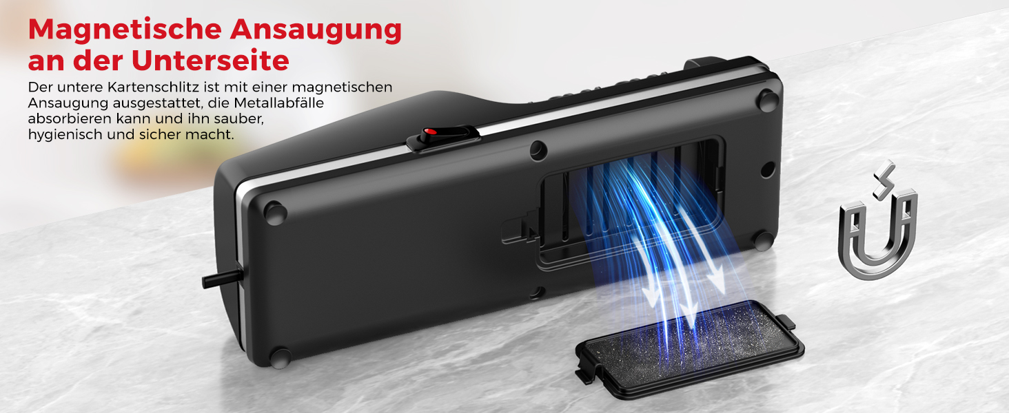 Професійний електричний точило для ножів | Змінні насадки | 100% алмазний абразив, прецизійна система нахилу, підходить для заточування ножів з двостороннім та хвилястим лезом, чорний