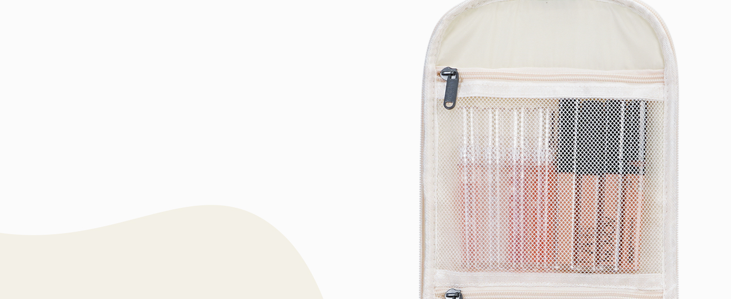 Сумка для туалетних аксесуарів для жінок та чоловіків, що підвішується, косметичка, дорожня сумка (Блакитне листя) Z-блакитне листя