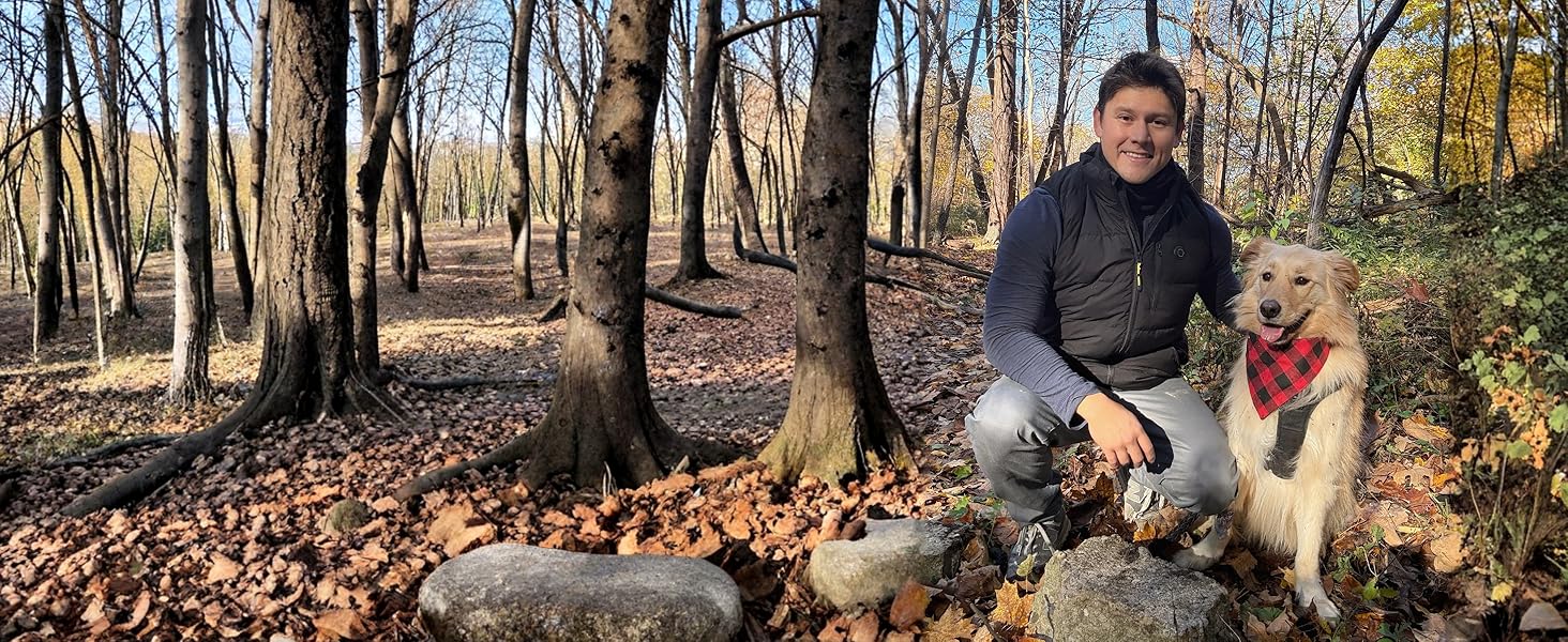 Тепла електрична жилетка InoKraft для чоловіків з підігрівом, акумулятор 8000mAh, USB-C, для зими, велоспорт, біг, хайкінг, XXL