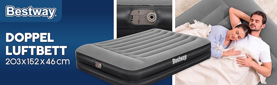 Надувне ліжко Bestway Premium Plus з вбудованим насосом