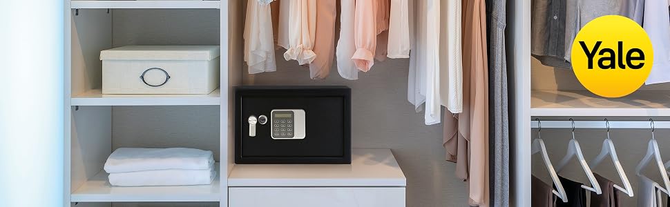 Електронний готельний сейф для ноутбуків Yale YLG/200/DB2 чорний, 24 л, з LCD-дисплеєм та PIN-кодом