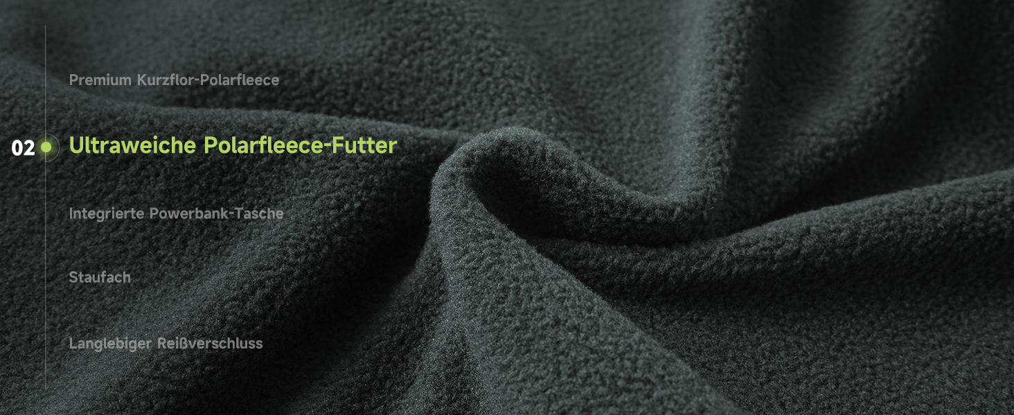 Обогріваючий жилет/куртка з підключенням до Powerbank, Microfleece, 6 зон нагріву, 3 режими температури, для жінок та чоловіків, чорний