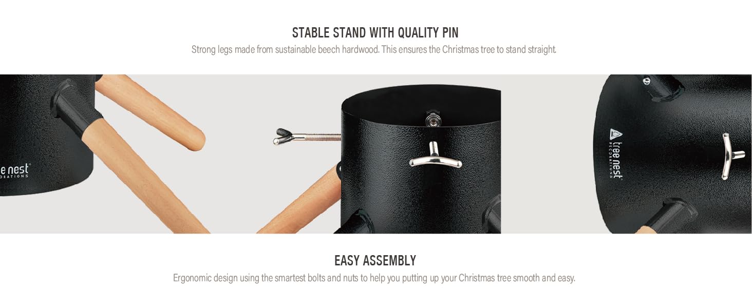 Підставка для ялинки Tree Nest - міцна та надійна, для ялин з діаметром стовбура до 15 см та висотою до 3,5 м. Білий колір, з резервуаром для води.