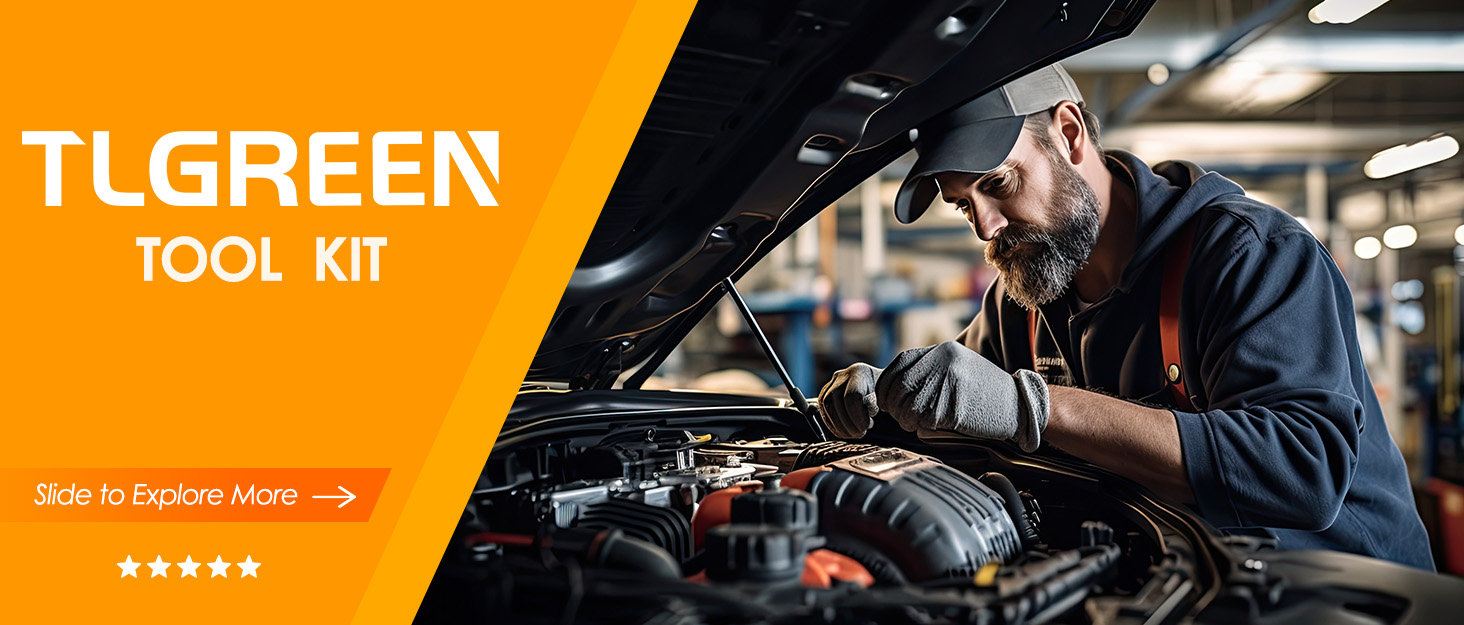Набір інструментів TLGREEN 138-tlg з акумуляторним шуруповертом 12V, червоний. Для ремонту, обслуговування, DIY