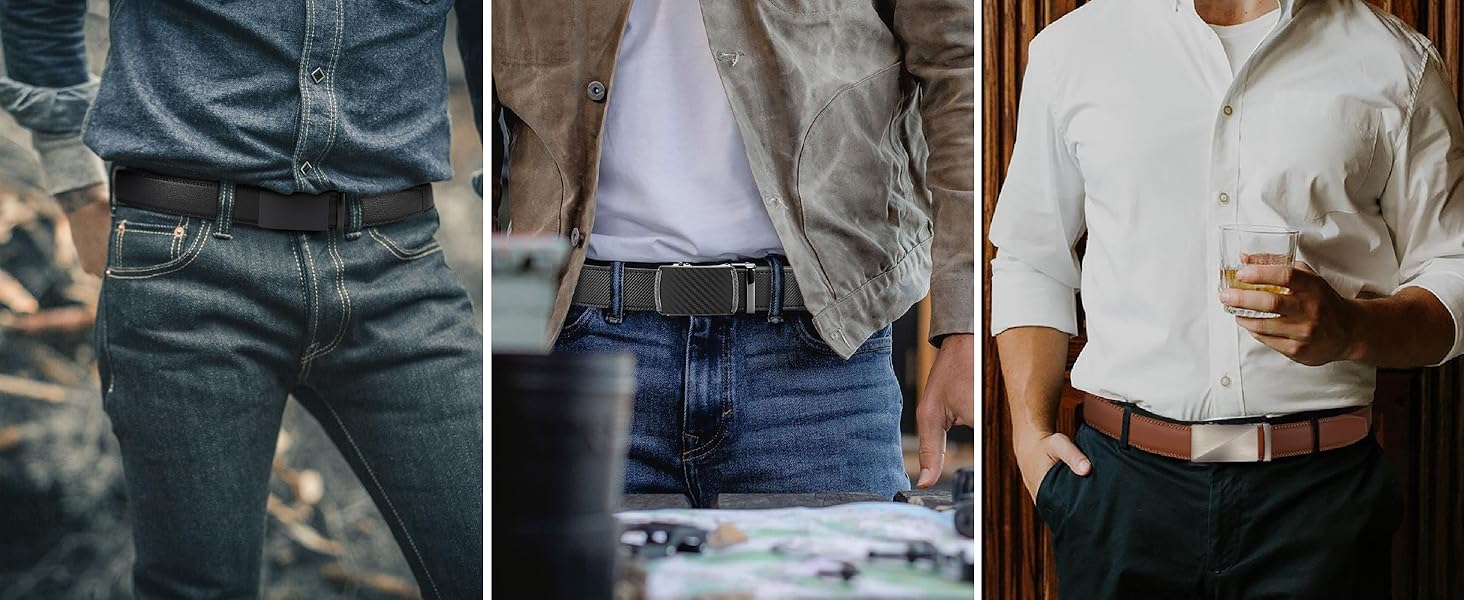 Чорний шкіряний ремінь CHAOREN для чоловіків з автоматичною пряжкою, 35 мм, без отворів, розмір 90-100 см, для ділового костюма