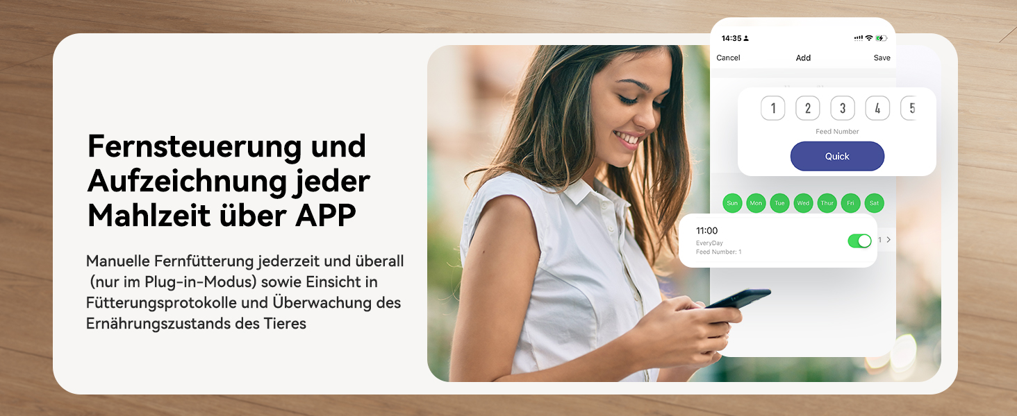 Автомат годування котів FEELNEEDY з додатком, WiFi, нержавіюча сталь, 3L, білий. Програмування до 10 прийомів їжі на день, сповіщення про застрягання корму та низький заряд батареї