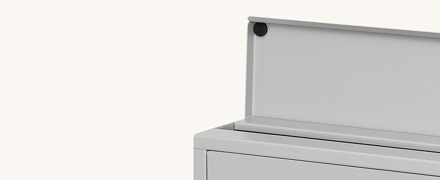 Поштовий ящик WOLTU з газетницею, оглядовим вікном та табличкою для імені, настінний, замикається на ключ (2 ключі), сучасний, сірий (30,5x33,5x9 см)