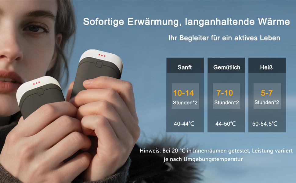 Електричні грілки для рук Karecel 2 шт. - USB перезаряджувані, 10000mAh, для кемпінгу, гольфу, на вулицю (блакитні)