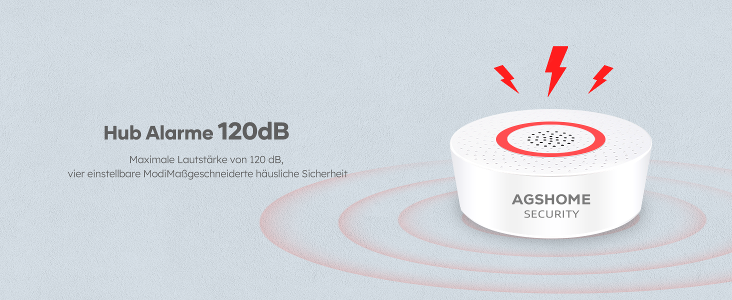 Бездротова сигналізація AGSHOME для дому, 15 елементів, Wi-Fi, 120 дБ, розширювана, сумісна з Alexa та Google Assistant