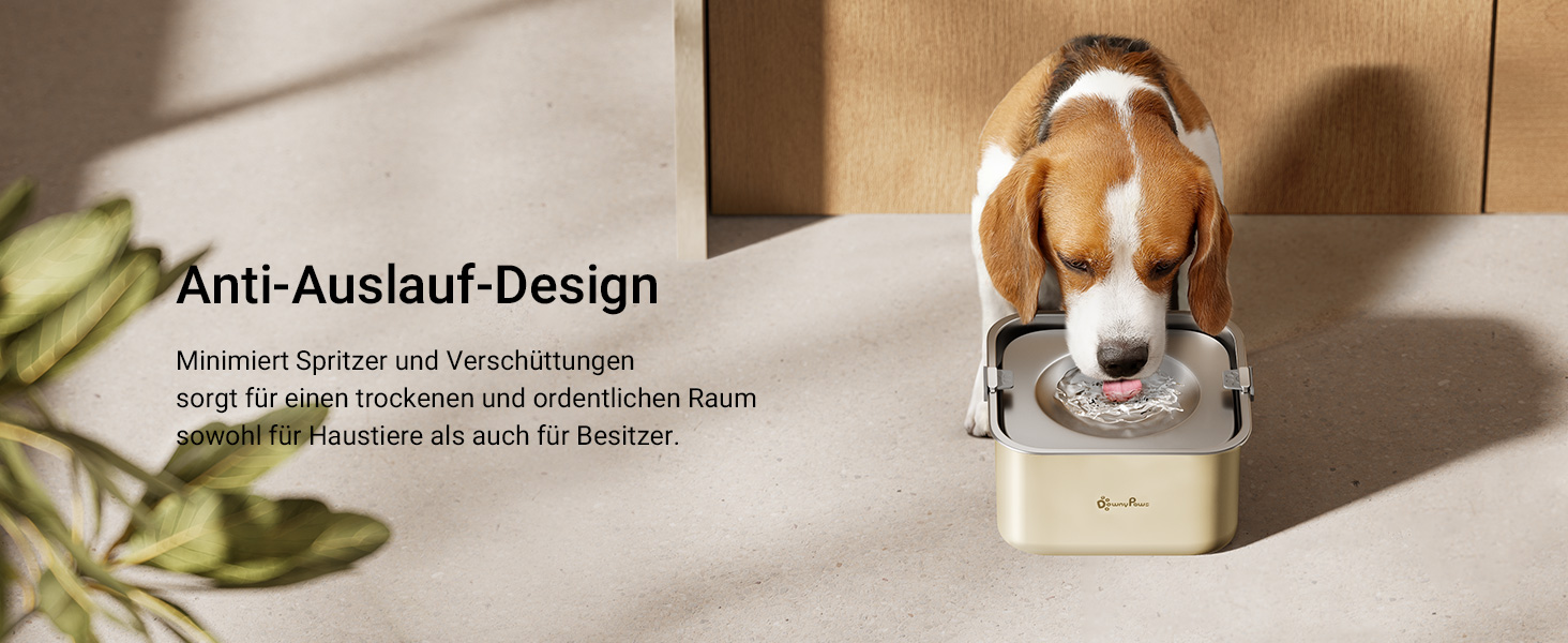 Миска для собак DownyPaws 3L, неркає, з нержавіючої сталі, чорна. Для дому та вулиці, запобігає розбризкуванню води.