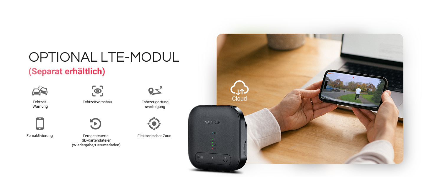 Відеореєстратор VANTRUE E1 Pro 4K HDR STARVIS: Автомобільний відеореєстратор з GPS, Wi-Fi, нічним баченням та паркувальним режимом