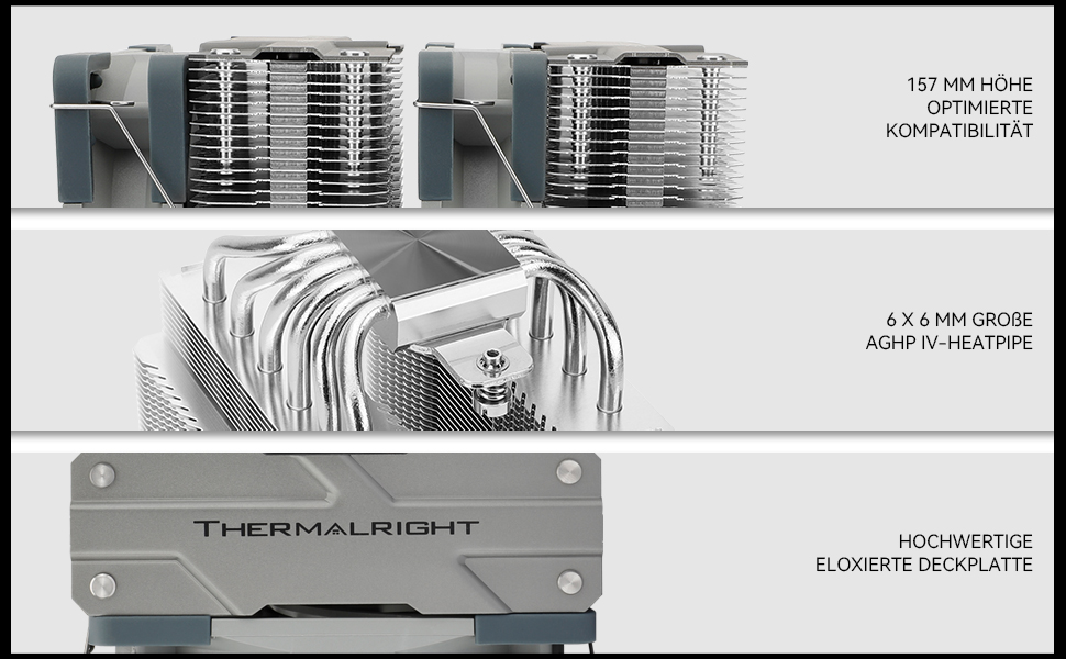 Кулер для процесора Thermalright Peerless Assassin 120 (PA 120), 6 теплових трубок, 2 вентилятори 120мм PWM TL-C12, AGHP, для AMD AM4/AM5, Intel LGA 1700/1200/115x/2011