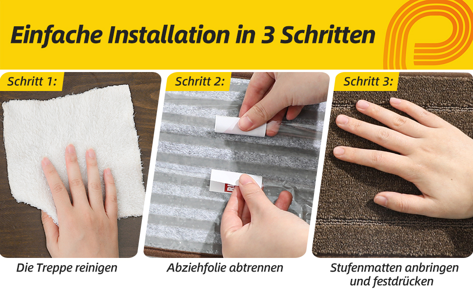Килимок на сходи JSEI, антиковзаючий, набір з 15 шт., 20.3 x 76.2 см, машинного прання, самоклеючий, для дітей, літніх людей та домашніх тварин, 100% поліестер, TPE-підкладка, темно-сірий