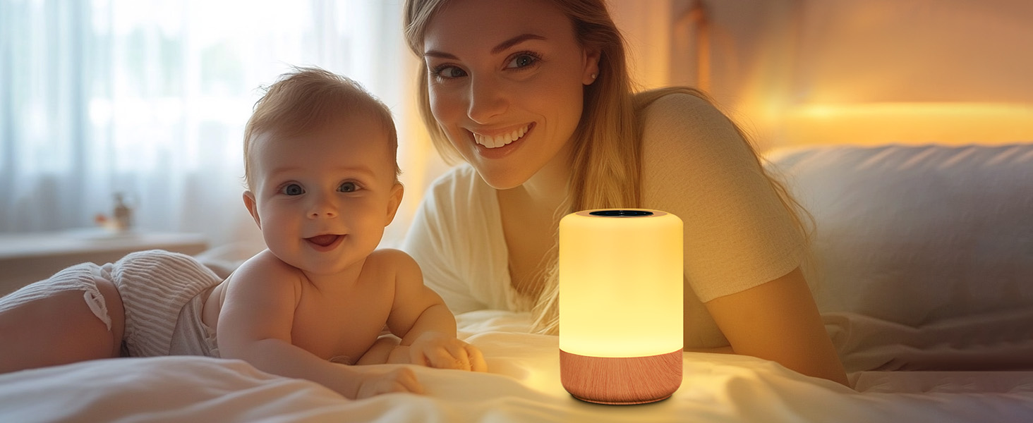 Нічник LED 2 шт, сенсорний диммер, USB зарядка, пульт ДУ, 13 кольорів, 3 режими, бездротовий таймер для спальні/вітальні (Коричневий)