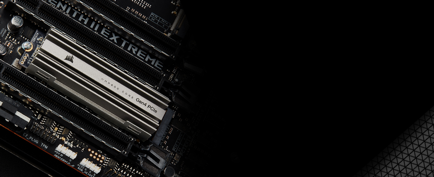 SSD Corsair MP600 CORE 1TB M.2 NVMe PCIe Gen4 - Чорний