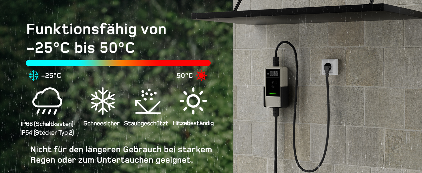 Кабель зарядки для електромобіля тип 2 Schuko 3,7kW (6-16A, 1-фазний) з LCD дисплеєм, 7м, для ID.3/4/5/7, Model Y/3, ENYAQ та інших PHEV/EV