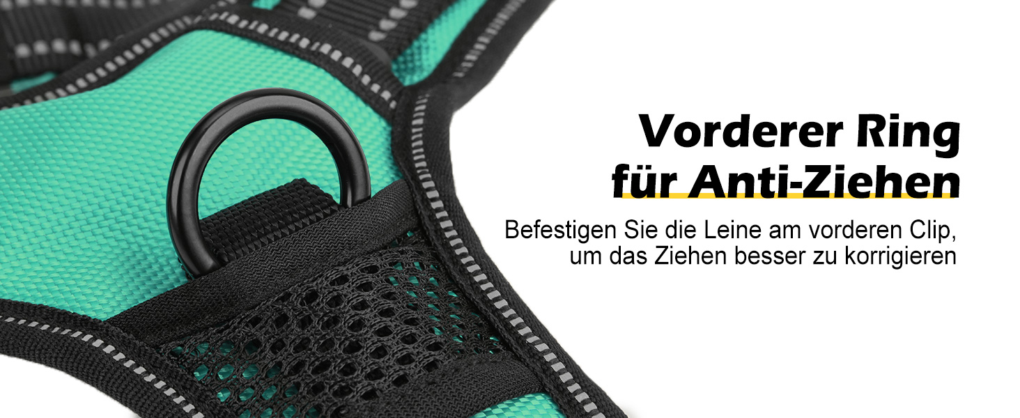 Світловідбиваючий нашийник для собак Joytale, зарядний, середнього розміру, без перетягування, з ручкою, світловідбиваючий, з м'якою підкладкою, регульований, для нічних прогулянок, чорно-синій, M (1 шт.)