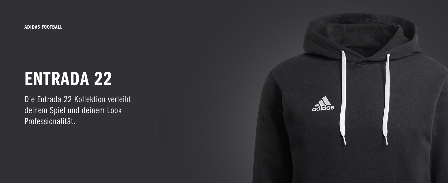 Чоловіча толстовка з капюшоном Adidas Entrada 22, розмір L, чорна