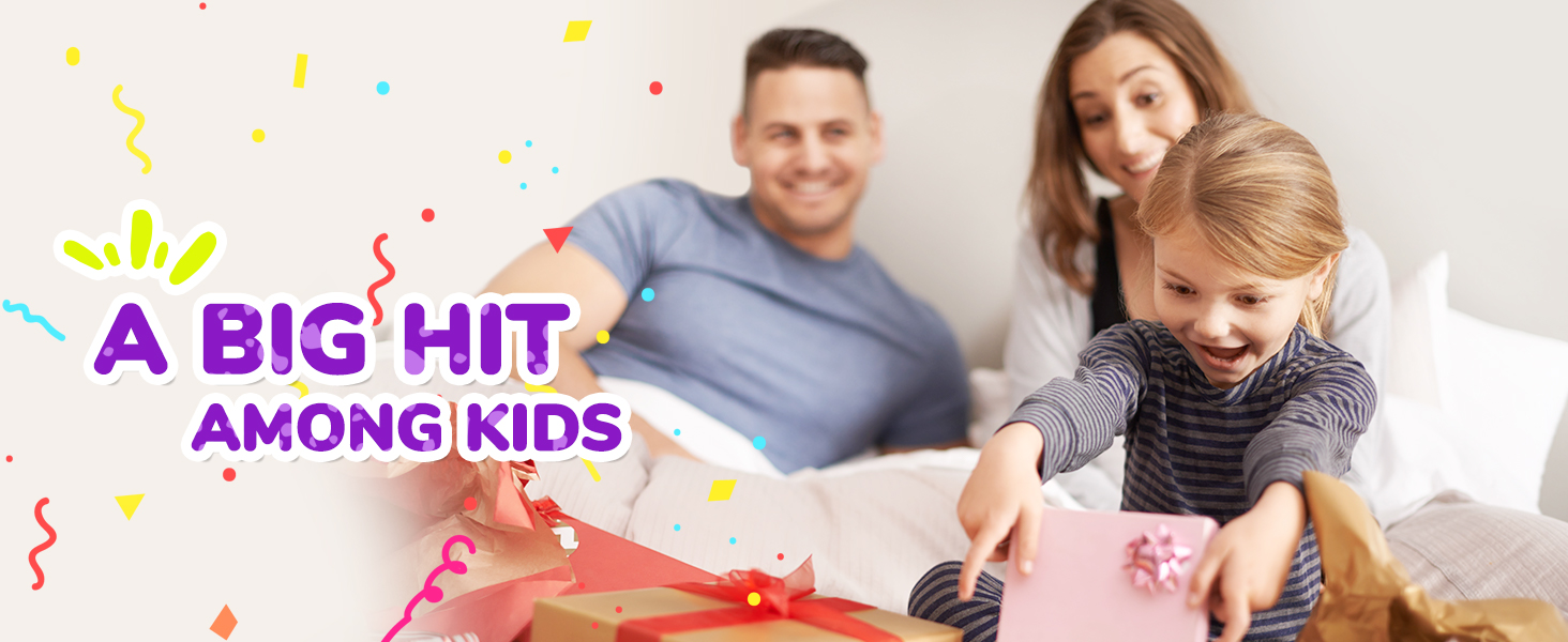 iClever Бездротові навушники для дітей з LED-підсвіткою, обмеження гучності 74/85 дБ, 43 години роботи, стереозвук, Type-C, AUX-кабель, Bluetooth 5.3, для планшетів/подорожей, рожево-фіолетові