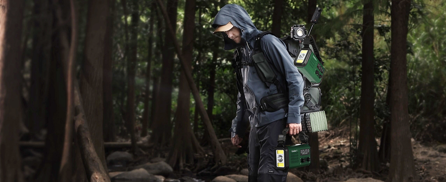 Радіо на сонячній батареї з ручним заводом 20000mAh, AM/FM, радіо для екстрених ситуацій, зарядний пристрій для телефону, SOS-сигнал, ліхтарик та лампа для кемпінгу та надзвичайних ситуацій, зелений