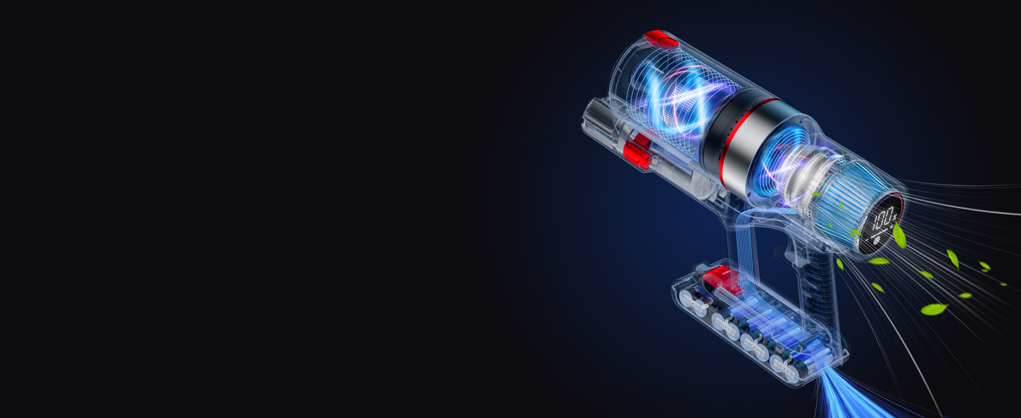 Акумуляторний пилосос Aonus A9 Pro, пластиковий, червоний, 500 Вт, об'єм 1 літр, 60 дБ