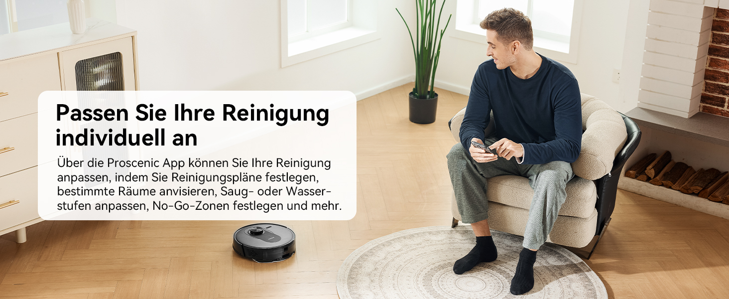 Робот-пилосос Proscenic Q20Plus з функцією миття, 10000Pa, 200 хвилин, бездротовий, з автопорожненням, 3-в-1 для тварин, килимів, твердих підлог (сірий)