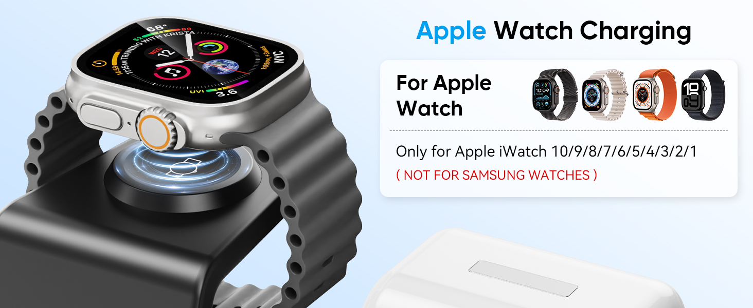 Бездротова зарядка для iPhone 17/16/15/14/13/12, 6-в-1 з нічною лампою та будильником, сумісна з Apple Watch та AirPods (Білий/Чорний)