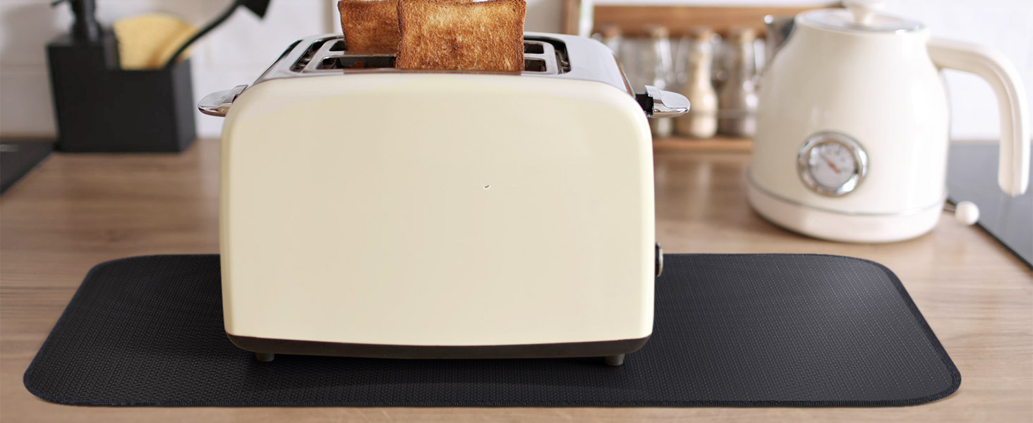 Стійка до вогню підставка під гаряче 50x70 см | Силіконовий килимок для захисту від вогню | Килимок для плити, фритюрниці, кавомашини | Чорний, антиковзний, водонепроникний