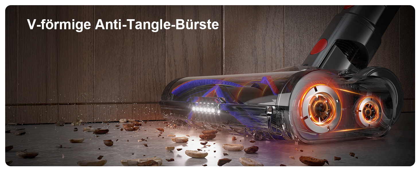 Бездротовий акумуляторний пилосос, 50000 Па, 580 Вт, 70 хв, 1.8 л, з дисплеєм, самостійна парковка, док-станція на стіні, антизаплутана щітка, 8-рівнева фільтрація, для шерсті тварин/килимів/твердих поверхонь/автомобіля