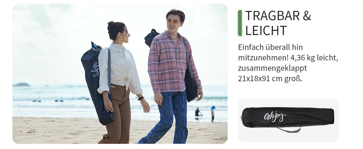 Кемпінговий стілець-шезлонг WEJOY 2-в-1, складний, з регульованою спинкою та підставкою для ніг, чорний (2 шт.)