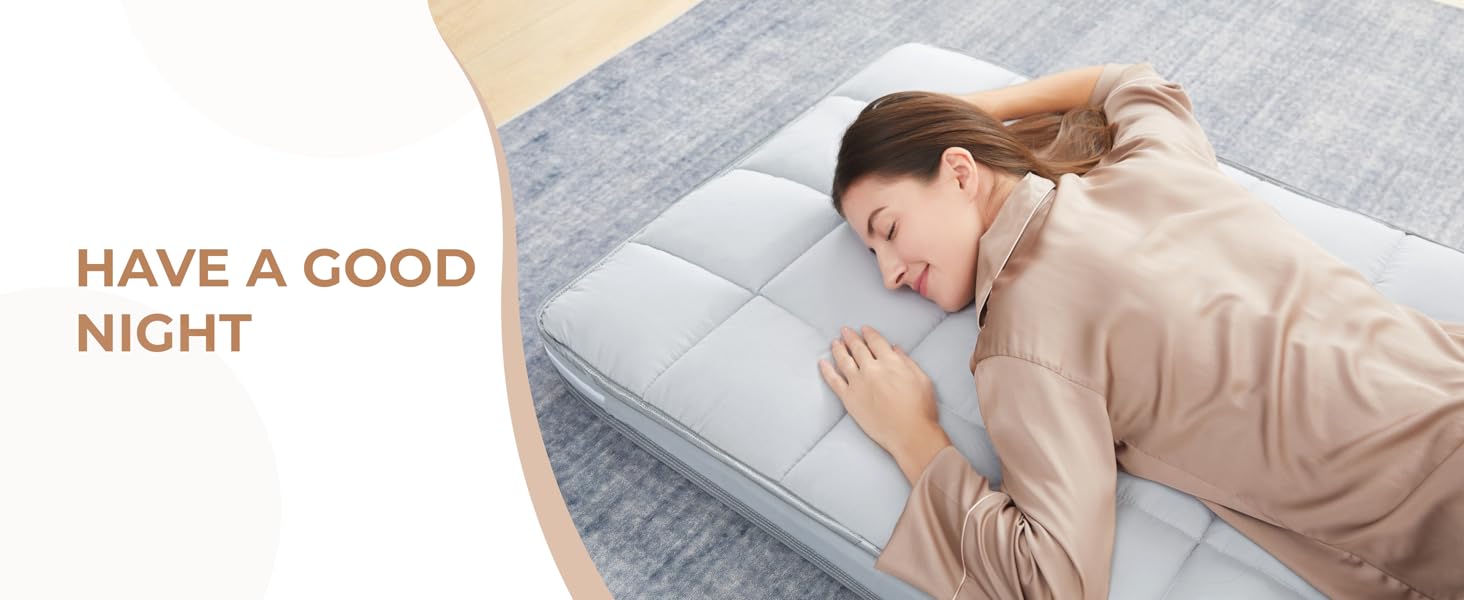 Кемпінговий матрац Jamdok з піни Memory Foam, складаний футон, знімний бавовняний чохол, праний у машині, гостьовий матрац для сну та підлоги, сірий, 190x75 см