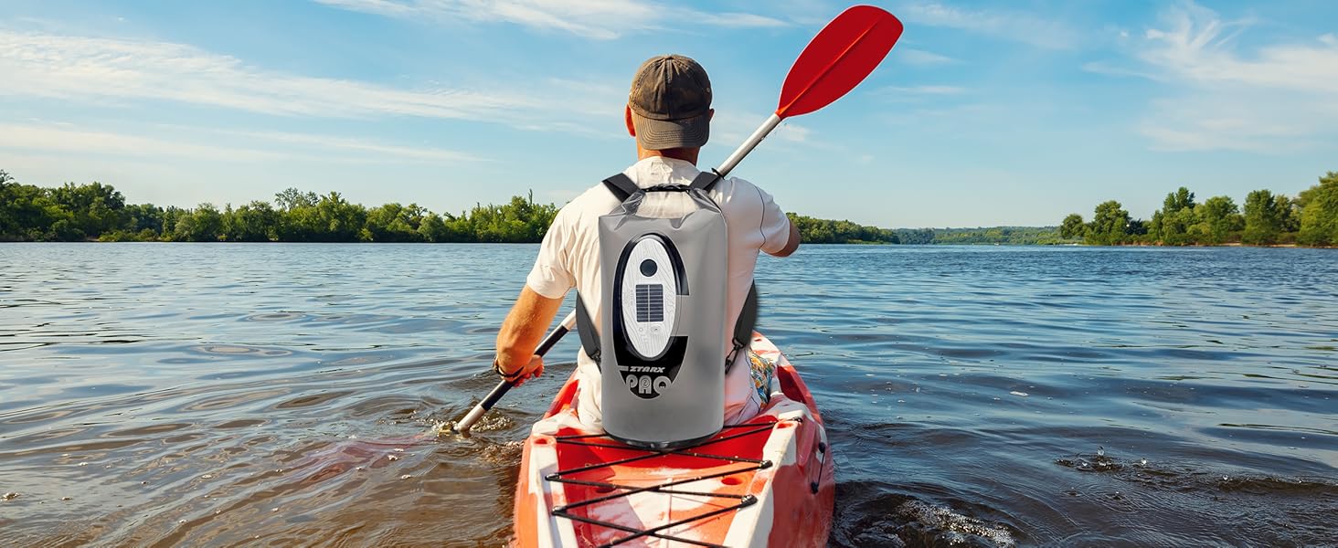 Водонепроникний рюкзак-мішок Dry Bag 20 л із Bluetooth-колонкою для каякінгу, туризму, човна, рафтингу