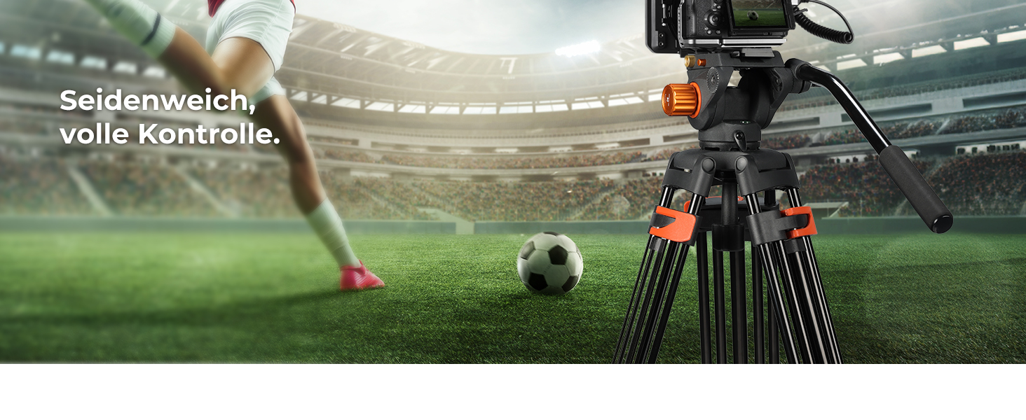 Відеоштатив K&F Concept 202 см з гідравлічною головою та швидкою зміною платформи, посилений тринога для DSLR, відеокамер та дзеркальних камер, навантаження до 8 кг