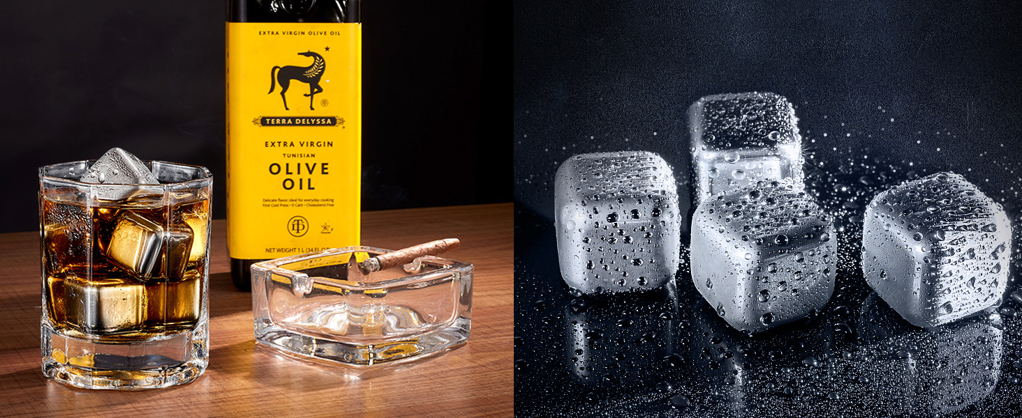 24 камінці для віскі з нержавіючої сталі, багаторазові, набір - Whiskysteine, камінці для віскі, охолоджувачі для вина (24 шт.)