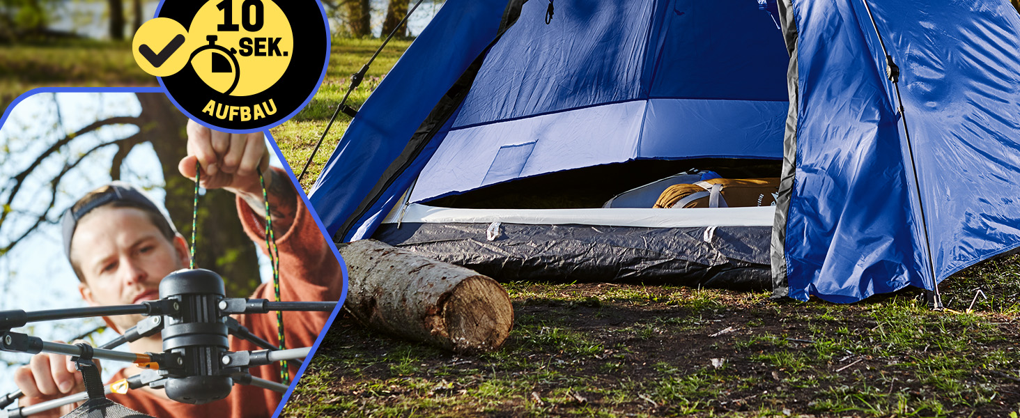 Lumaland Outdoor Pop-Up Dome Tent - 2-3 Person Tent