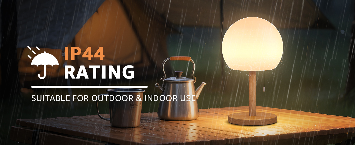 FUYO Бездротова LED-лампа настільна, акумуляторна, диммування, 8 кольорів, з пультом, IP44, для дому, ресторану, вечірки та саду