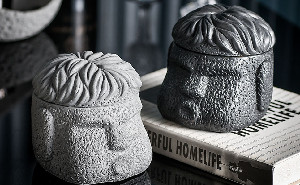 Відро для сміття на вулицю та балкон, герметичне, як стильний декор. Підходить для бетону та нержавіючої сталі. (Чорний) (Білий - С, L)